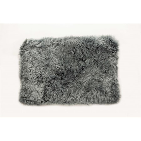 Palacedesigns 2 x 5 ft. Gray Natural Rectangular Sheepskin Area Rug PA3096209